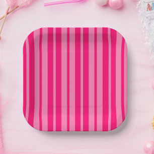 Helles und Hot Pink Stilelemente Design Pappteller