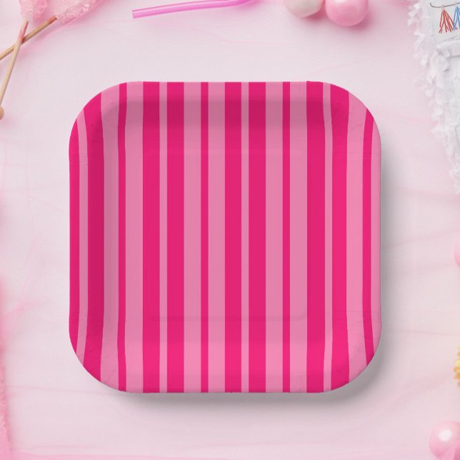 Helles und Hot Pink Stilelemente Design Pappteller (Von Creator hochgeladen)