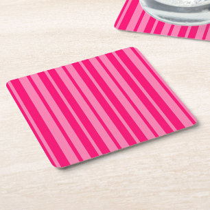 Helles und Hot Pink Stilelemente Design Rechteckiger Pappuntersetzer