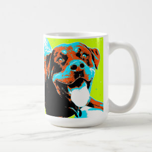 Helles und Spaß Rottweiler Porträt Tasse