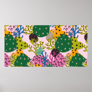 Helles Unterwasser-Illustrationsmuster mit schön Poster