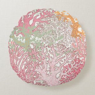 Helles Unterwasser-nahtloses Muster mit schönem  Rundes Kissen