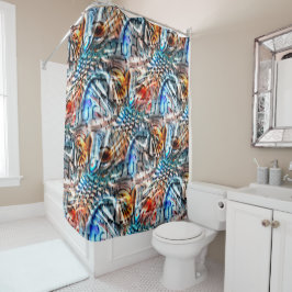 Helles, verdrilltes Samt oder Samt Duschvorhang