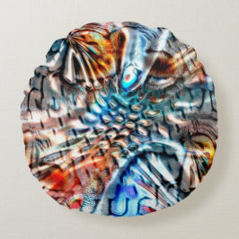 Helles, verdrilltes Samt oder Samt Rundes Kissen