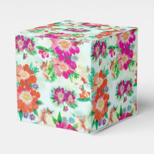 Helles Vintage-Blumenmuster Geschenkschachtel