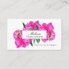 Helles Wasser Pink Peonies Stylist, Schönheit Visitenkarte