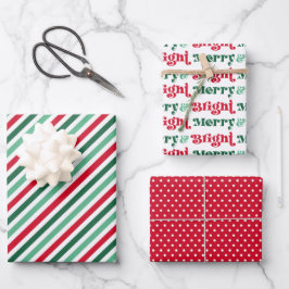 Helles Weihnachtsgeschenk Wrap Modernes Urlaubswra Geschenkpapier Set