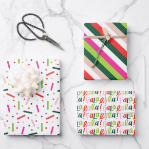 Helles Whimsisches Weihnachtswrapping Papier