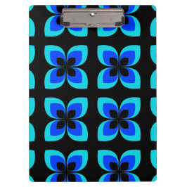 Helles, zweifarbiges, blaues Blume-Muster Klemmbrett