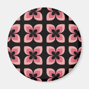 Helles, zweifarbiges rosa Blume-Muster Magnet