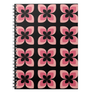 Helles, zweifarbiges rosa Blume-Muster Notizblock