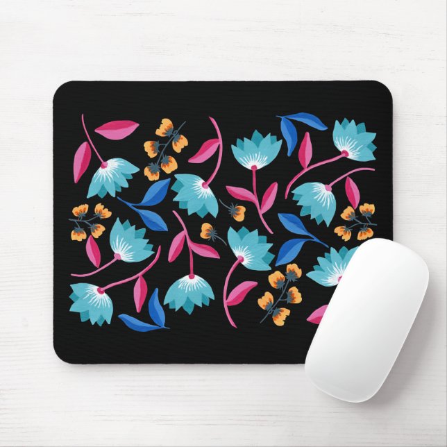 Hellfarbene Abstrakte Blüte Mousepad (Mit Mouse)