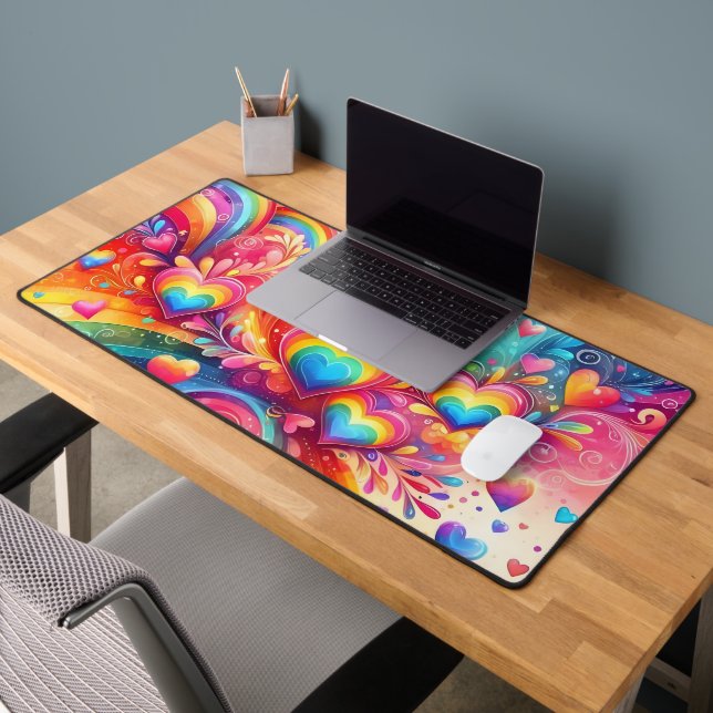 HELLFARBENE RAINBOWS UND LIEBE SCHREIBTISCHUNTERLAGE (Büro 2)