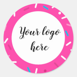 Hellfarbene Sprinkle-Muster-Aufkleber Runder Aufkleber