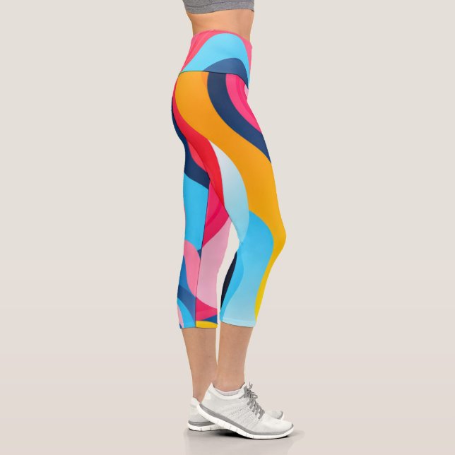 Hellfarbener Hintergrund Capri Leggings (Rechts)