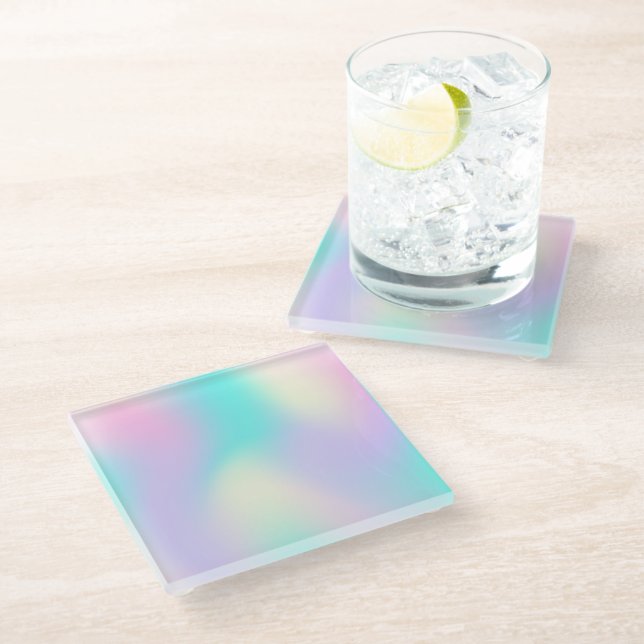 Hellfarbener holografischer Untersetzer (Schrägansicht)