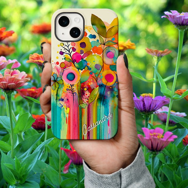 Hellfarbig Moderne Blume iPhone Hülle (Von Creator hochgeladen)