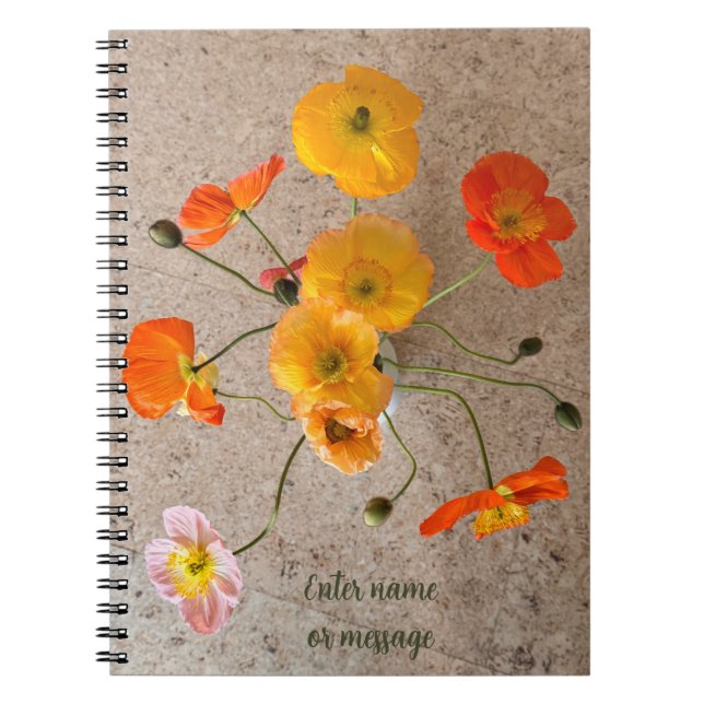 Hellfarbige Birthday Poppy Notizblock (Vorderseite)