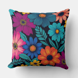 Hellfarbige Blume Kissen
