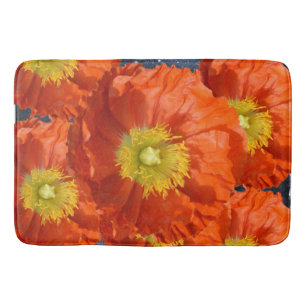 Hellfarbige Orange Mandarine Mohnblume Blume Badematte