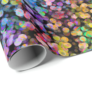 Hellfarbige Regenbogen-Confetti-Punkte Geschenkpapier