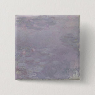 Hellfarbige Wasserlilien Claudes Monet Button