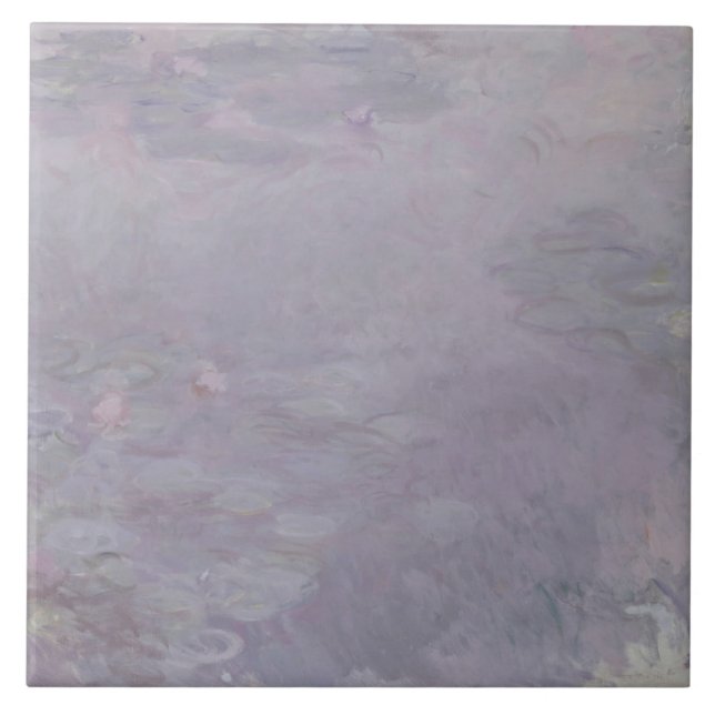 Hellfarbige Wasserlilien Claudes Monet | Fliese (Vorderseite)