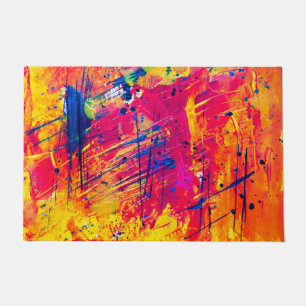 Hellfarbiger Spritzer Paint Abstrakt Fußmatte