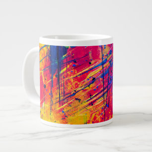 Hellfarbiger Spritzer Paint Abstrakt Jumbo-Tasse
