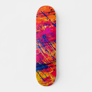 Hellfarbiger Spritzer Paint Abstrakt Skateboard