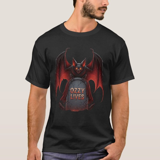 Hellfire Roter Wächter: "OZZY LEBT T-Shirt (Vorderseite)