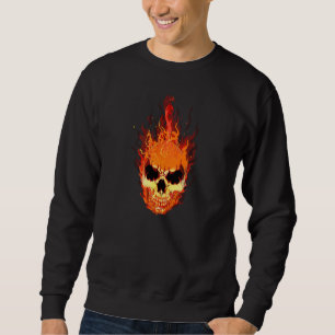 Hellfire Sentinel: Der flammende Schädel Saga Sweatshirt