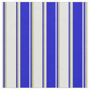 Hellgelb, blau und dunkel Khaki Muster Stoff