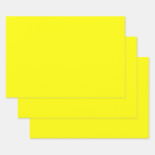 Hellgelb (feste Farbe) Geschenkpapier Set