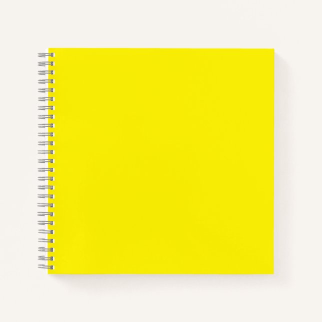 Hellgelb #FFF3000 Spiral Notebook Notizbuch (Vorderseite)