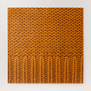 Hellgelb: handgefertigte Stricktextur. Puzzle