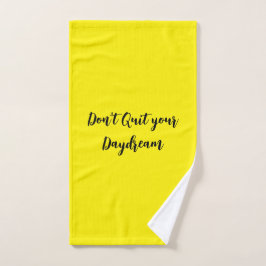 Hellgelb Lass deinen Traum nicht hinter sich Handtuch