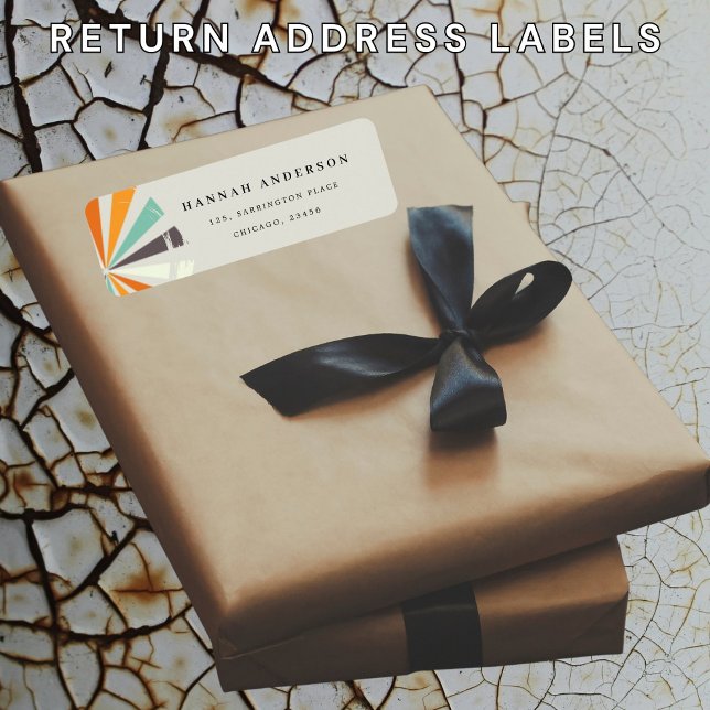 Hellgelb-orangefarbene Rücksendeadresse (Von Creator hochgeladen)