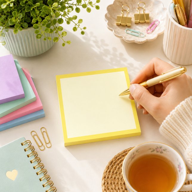 Hellgelb Schlicht Post-it Klebezettel (Von Creator hochgeladen)