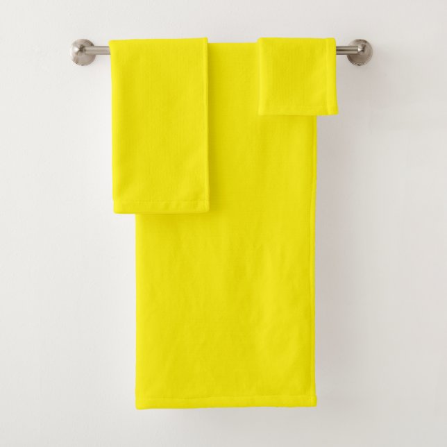 Hellgelb: solide, einheitliche Farbe Badhandtuch Set (Insitu)