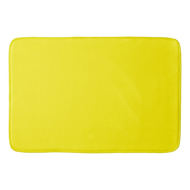 Hellgelb: Solide Farbe Badematte (Vorderseite)