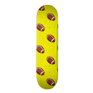 Hellgelb und braunes Fußballmuster Skateboard