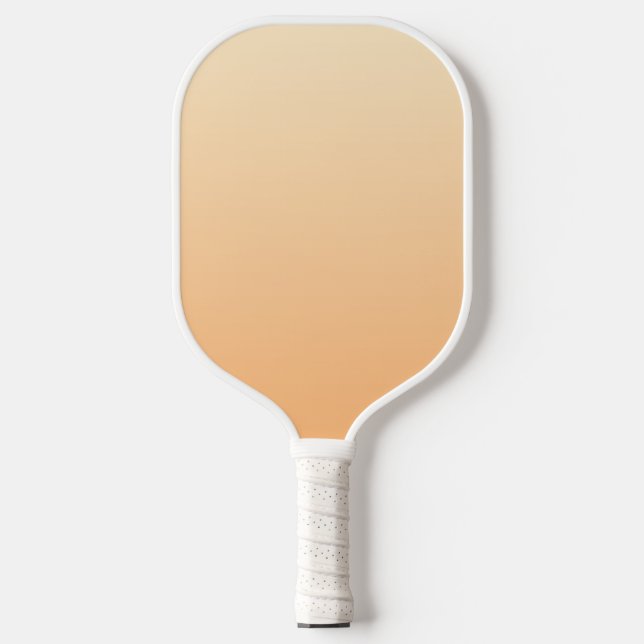 Hellgelb und orange Farblinie Pickleball Schläger (Vorderseite)