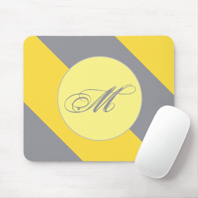 Hellgelb und weich grau individuell angepasst mousepad (Mit Mouse)