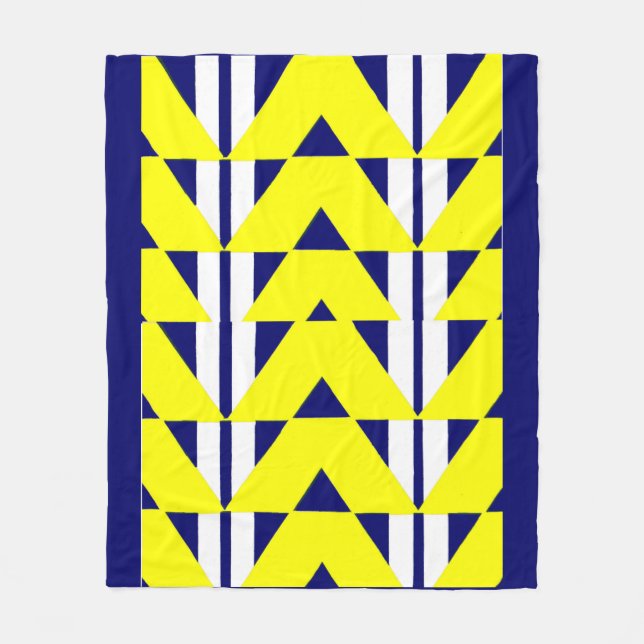 hellgelbe Abstraktion Fleecedecke (Vorderseite)