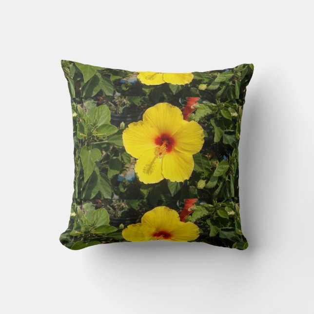 Hellgelbe Blume Springtime Kissen (Vorderseite)