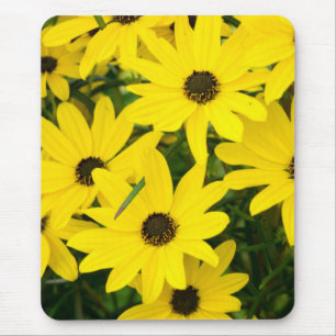 Hellgelbe Blumen Mousepad
