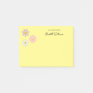 Hellgelbe Daisy-Blume Niedlich Post-it Klebezettel