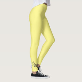 Hellgelbe Farbe für Frauen, Frauen, Mädchen Leggings
