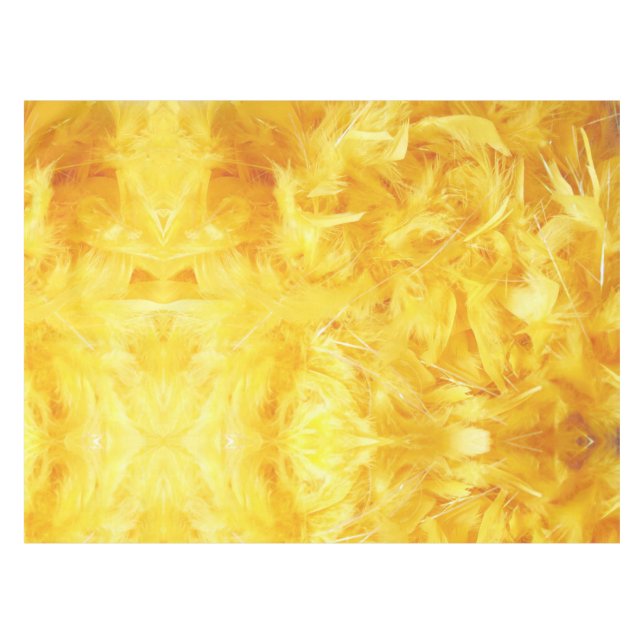 Hellgelbe Federn Tischdecke (Vorderseite (Horizontal))